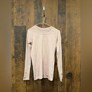 Lululemon swiftly tech long sleeve shirt light pink size 6